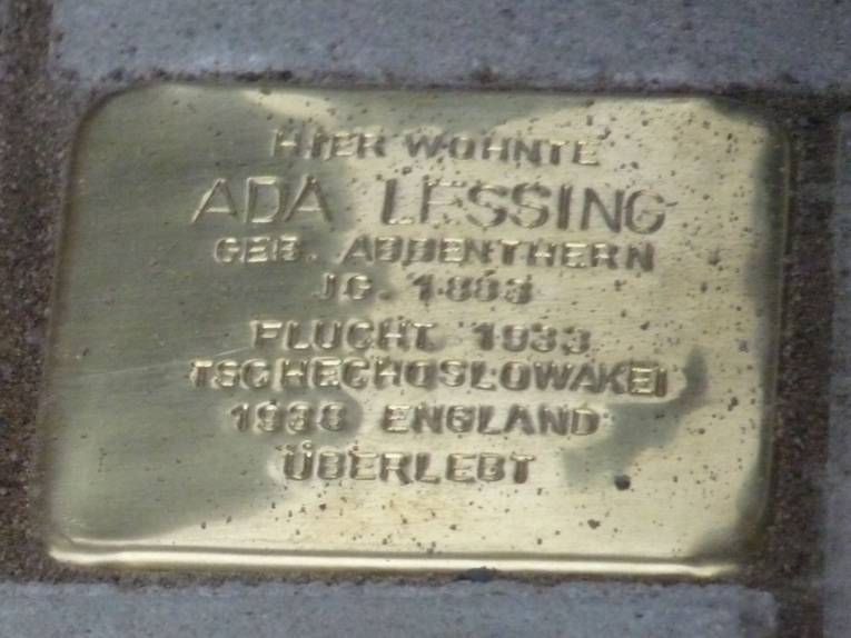 Stolperstein für Ada Lessing in Hannover-Anderten, Am Tiergarten 44